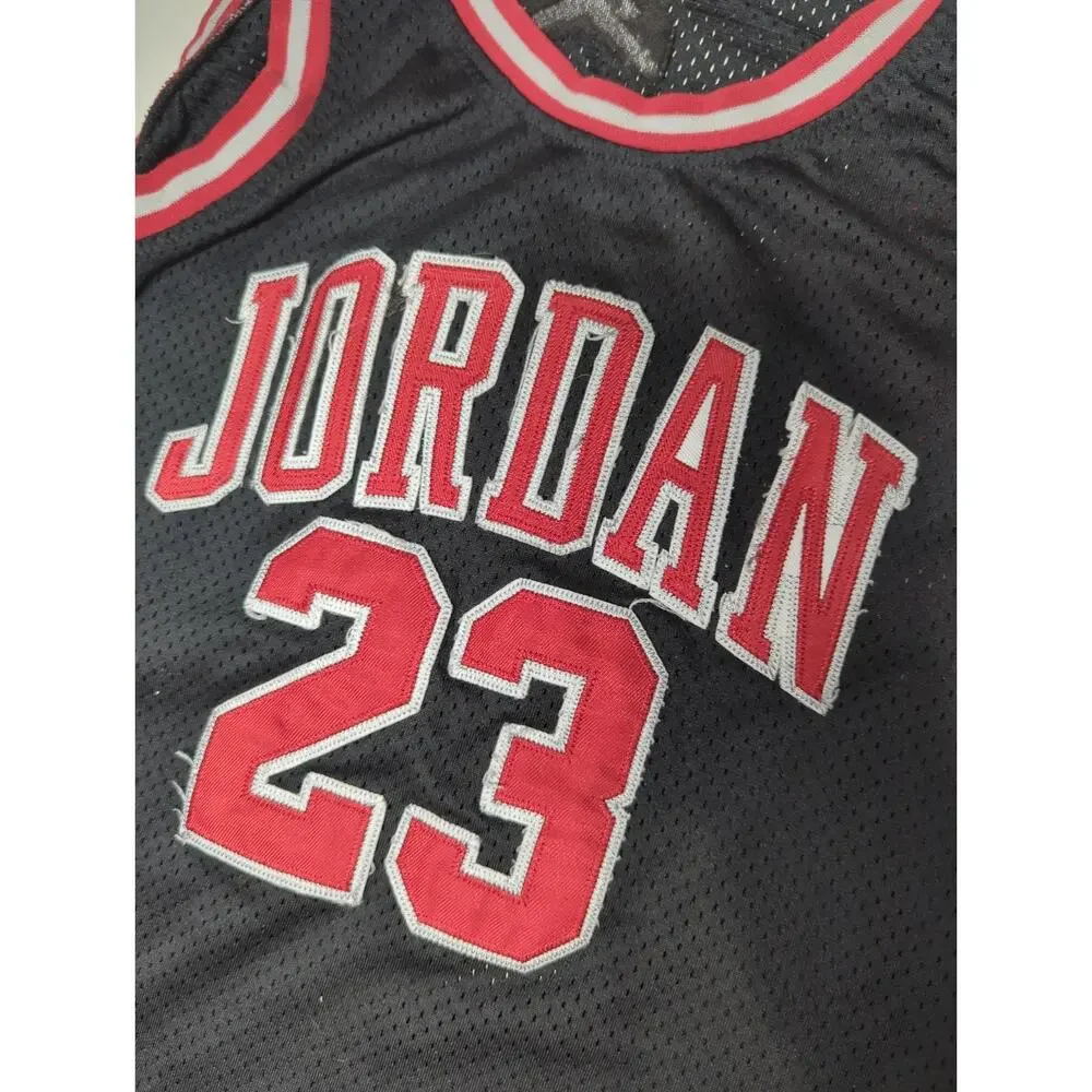 Nike Jordan 23 Kids Jersey Tank - Black/Red - A773-023 10-12 Yrs Distressed